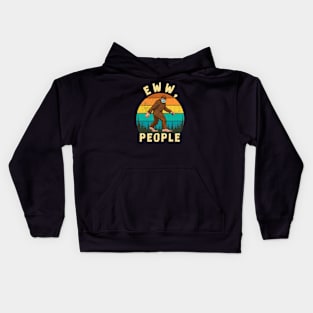 Funny Social Distance Eww People Funny Sayings Bigfoot Kids Hoodie